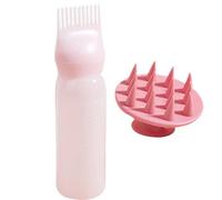 Bouteilles d'applicateurs de peigne racine 2 pcs 160 ml bouteilles d'applicateurs d'huile capillaire ＆ épurateur de cuir chevelu en silicone, applicateur de couleur de teinture capillaire réutil