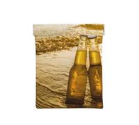 Bouteilles de bière sur la Plage, Heure du Coucher du Soleil imprimée, Sac de Rangement pour Femmes, Portefeuille supérieur à Presser, Petit Porte-Monnaie, Pochette de Changement