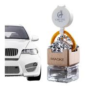 Bouteilles de diffuseur de voiture vides, diffuseur d'air en verre pour voiture en forme de sceau de jade avec boucle à retrait facile, diffuseur lisse à suspendre dans la voiture, pratique