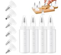 Bouteilles de glaçage pour décoration | Ensemble de four ergonomique et anti-fuite - Tubes à décorer avec glaçage - pour décoration de bonbons et bonbons pour toute la famille