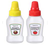 Bouteilles De Ketchup - Petits Récipients À Sauce | Bouteille À Condiments Récipient De Vinaigrette À Salade De Sauce Portable Pour Le Déjeuner, Le Camping Pour Coulis Tomate Moutarhuile Comestibl
