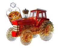 Bouteilles de liqueur vides - 300 ml - Tracteur - Décanteur de voiture - Bouteille à whisky pour vin, vodka, brandy, maison, bureau, bar, papa, anniversaire, fête de Noël