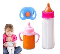 Bouteilles de magique | 3 pièces biberon d'allaitement au lait biberon magique | Bouteilles de lait et de jus qui disparaissent, jeu de simulation, ensemble de jouets d'alimentation pour