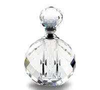 Bouteilles de parfum en cristal Style Art déco Vintage, récipient rechargeable rond verre vide transparent 10ml Pour Parfum