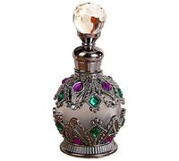 Bouteilles de parfum vides, atomiseur portable à brume fine, 4 x 4 cm, rangement décoratif luxueux, fioles incrustées de bijoux, récipients élégants pour femmes et adultes, K.grn, Refer to description