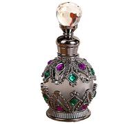 Bouteilles de parfum vides rechargeables - Bouteille de décantation d'orchidée bleue incrustée de bijoux (vide) | Flacon atomiseur portable à brume fine, récipient de rangement décoratif pour parfum