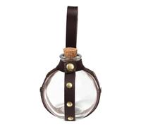 Bouteilles de potion en verre - Support en verre pour potions de magicien | Bouteille décorative en verre transparent de 250 ml avec boucle holster, support en verre pour potions pour bricolage,