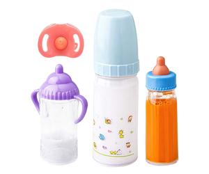 Bouteilles de poupées pour bébé - Ensemble d'alimentation pour poupée - Ensemble de bouteilles d'alimentation de marionnettes | Jouet en lait disparu et avec tétine