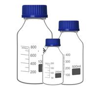Bouteilles de réactifs, Flacon de réactif en verre de laboratoire gradué et scellé de 50 ml à 500 ml(500ml-2pcs)