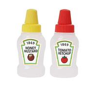 Bouteilles de sauce mini, pots d'épices, 25 ml de bouteilles de ketchup de tomate, récipient de vinaigrette à salade de sauce portable, contenants de garde