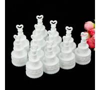 Bouteilles De Savon À Bulles Vides Pour Gâteau Blanc, 12 Pièces, Décoration Romantique De Fête D'anniversaire, De Mariage, Fournitures De Festival, Jouet Pour Enfant