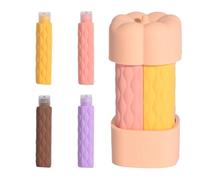 Bouteilles De Shampoing De Voyage - Silicone 60 Ml 4 Pièces, Ensemble De Récipients De Toilette Rechargeables, Distributeur À Presser Anti-fuite | Vacances Camping Randonnée Gym Sac À Dos Hôtel Voyage