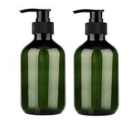 Bouteilles de Shampooing avec Distributeur de Savon ¨¤ Main de la Pompe Salle de Bain Vert Fonc¨¦/Brun / 1pc / 2pc / 4pc / 500 ML en Plastique Vide Repeuple des (2pcs 500 ML Vert