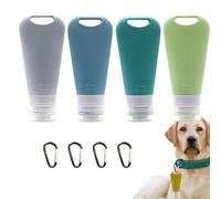 Bouteilles de shampooing de voyage, tubes de savon en silicone, 90 ml, kit d'accessoires pour animaux de compagnie, étui de rangement liquide pour gel douche, lotions, crème, récipient de voyage