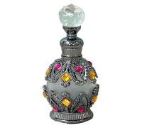 Bouteilles de vides rechargeables - Bouteille de décantation d'orchidée bleue incrustée de bijoux (vide) | Flacon atomiseur portable à brume fine, récipient de rangement décoratif pour