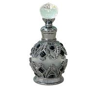 Bouteilles de vides rechargeables - Bouteille de décantation d'orchidée bleue incrustée de bijoux (vide) | Flacon atomiseur portable à brume fine, récipient de rangement décoratif pour