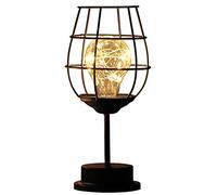 Bouteilles de vin Lampe de Table LED Lampe de Bureau Tasse à vin Lampe de Table Industrielle en métal Lampe en Fer forgé décoration de la Maison Moderne