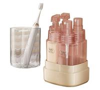 Bouteilles de voyage - 11,8x6x6,8 cm 4 pièces bouteilles distributrices rechargeables | Bouteille vide transparente de voyagecompressible, pour shampoing, voyage, plage, Spray Transparent élégant