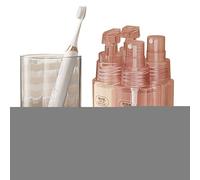Bouteilles de voyage - 11,8x6x6,8 cm 4 pièces bouteilles distributrices rechargeables | Bouteille vide transparente devoyage compressible, pour shampoing, voyage, plage, Spray Transparent élégant