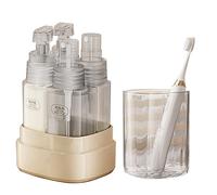 Bouteilles de voyage - 11,8x6x6,8 cm 4 pièces bouteilles distributrices rechargeables | Bouteille vide transparente devoyage compressible, pour shampoing, voyage, plage, Spray Transparent élégant