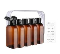 Bouteilles De Voyage Contenants De Liquide - Transparent 100 Ml, Anti-fuite, Lot De 5, Petites Bouteilles Pratiques À Remplir, Ensemble Réutilisable Avec Étiquettes | Des Accessoires Légers Pour Vos P
