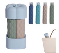 Bouteilles de voyage en silicone | Conteneurs rechargeables Shampoo Bottles - Travel Bottles - Shampoo Bottles | Portable, Refillable Containers | Leak-proof 4-in-1 Silicone Travel Bottles for Home
