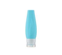 Bouteilles de voyage en silicone - Portable - Anti-fuite - Pour le voyage - Articles de toilette rechargeables - Pour lotion, shampoing, crème pour le visage, savon pour les mains - 60 ml, bleu, 90ml