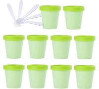 bouteilles de voyage pour articles de toilette， 10 PC 50 ml bol de mélange de masque rose pots de stockage en plastique vides de 50 g avec doublure intérieure for le stockage du corps crème for le vis