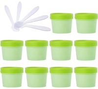 bouteilles de voyage pour articles de toilette， 10 PC 50 ml bol de mélange de masque rose pots de stockage en plastique vides de 50 g avec doublure intérieure for le stockage du corps crème for le vis