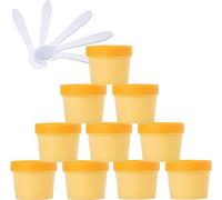 bouteilles de voyage pour articles de toilette， 10 PC 50 ml bol de mélange de masque rose pots de stockage en plastique vides de 50 g avec doublure intérieure for le stockage du corps crème for le vis