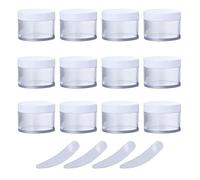 Bouteilles de Voyage pour Articles de Toilette， Lot de 12 Pots cosmétiques vides Transparents en Plastique de 200 g avec Couvercle à vis, récipient de 200 ML for Masque Facial, lotions, crème(150ml)