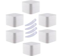 Bouteilles de Voyage pour Articles de Toilette， Lot de 6 Pots à crème carrés en Plastique Bleu de 30 ML, Pots cosmétiques avec Doublure intérieure, for baume à lèvres, Lotion(Blauw,50ml)