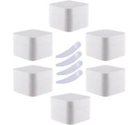 Bouteilles de Voyage pour Articles de Toilette， Lot de 6 Pots à crème carrés en Plastique Bleu de 30 ML, Pots cosmétiques avec Doublure intérieure, for baume à lèvres, Lotion(Bianco,50ml)