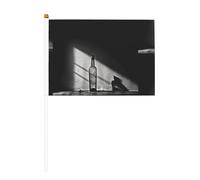 Bouteilles d'eau 6 pièces imprimées double face drapeau à main 14 x 20,8 cm, adapté pour les activités d'équipe encourageant