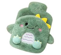 Bouteilles d'eau chaude, bouteille d'eau chaude portable de 400 ml avec couvercle, mini-bouteille de dinosaure dessin animé, mignon animal en peluche en PVC pour soulagement la douleur, bouteil