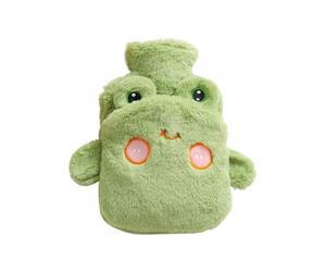 Bouteilles d'eau chaude : en caoutchouc avec motif animaux 1 litre, bouchon fileté anti-fuite, récipient thermique isolé, point doux, coussin chauffant réutilisable, mat