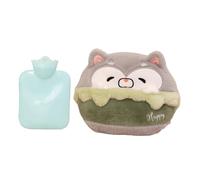 Bouteilles d'eau chaude - Péloquins de chauffage, chauffe-fuite | Muff d'une main de dessin animé mignon avec couverture animale en peluche douce, paquet d'eau chaude portable p