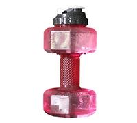 Bouteilles D'eau De Poids Conteneur D'eau En Forme De Haltère Avec Couvercle De Fuite 2,2 L Rouge