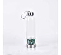Bouteilles D'eau En Cristal Naturel Bouteille En Verre Imprégnée D'eau De Quartz Élixir Point Reiki Healing Coupe En Pierre De Gravier Energy Elixir Bouteille D'eau Réutilisable En Cristal 500 Ml