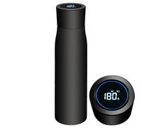 Bouteilles d'eau en métal, bouteille d'eau intelligente,Bouteille thermique LED avec affichage de la température avec réveil intelligent - Bouteille d'eau légère isolée sous vide pour le camping de vo