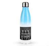 Bouteilles d'eau en métal de 500 ml, trois squelettes souriants imprimés 500 ml, bouteille d'eau isotherme anti-fuite en acier inoxydable pour boissons froides et chaudes