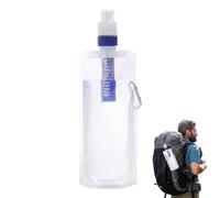 Bouteilles d'eau filtrante pliable - Sac d'hydratation, fiole de fitness durable, conteneur de randonnée compact, équipement de camping réutilisable, accessoire de sport léger | Fournir une boisson fi
