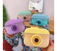 Bouteilles D'eau Mignonnes Avec Bandoulière En Paille, Conteneur De Boisson En Forme D'appareil Photo Créatif, Portable, Camping En Plein Air, Randonnée, Tasse D'eau