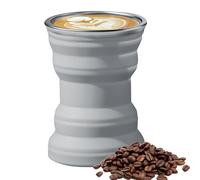 Bouteilles d'eau pliables pour voyager | café en silicone réutilisable avec couvercle, pliable télescopique de voyage en plein air de grande capacité de 320 ml pour les voyages, le camping,