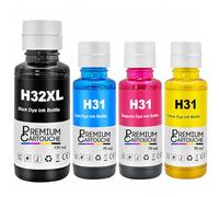 Bouteilles d'encre HP 32XL 32 XL 1VV24AE HP 31 1VU26AE 1VU27AE 1VU28AE Compatible pour HP Smart Tank 455 457 500 513 530 Noirs et Couleurs Haute capacité Pack 4