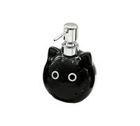 Bouteilles distributrices de Savon en céramique - Récipients à Pompe Rechargeables Black Cat de 480 ML | Bouteilles vides légères et Anti-Gouttes pour shampoing, nettoyant pour Le Corps, Gel