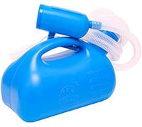 Bouteilles d'urine pour hommes 3000 ml pour adultes - Grand porte-urine en plastique avec couvercle et tuyau de 1,6 m - Bouteille urinoir portable de voyage étanche - Bleu