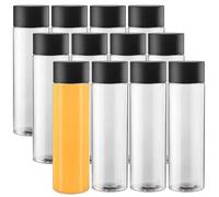 Bouteilles En Plastique Pour Jus Bouteilles De Jus/eau Réutilisables En Plastique Vides, Idéales For Smoothies, Activités Sensorielles Et Apaisantes, 400 Ml, 6/12 Pièces(12PCS)