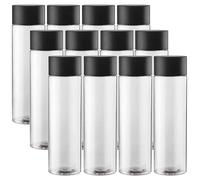 Bouteilles En Plastique Pour Jus Lot De 6, 12 Ou 24 Bouteilles Vides Réutilisables En Plastique For Jus Et Eau, Idéales For Smoothies, Activités Sensorielles Apaisantes, 400 Ml(24PCS)