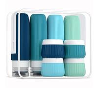 Bouteilles en Silicone étanches et compressibles de 3 oz, adaptées au shampoing Gel Douche, 8 pièces, indispensables for la Saison des Voyages pour Voyage